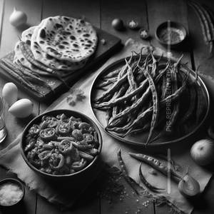 2 Mix Roti + Bhindi Fry