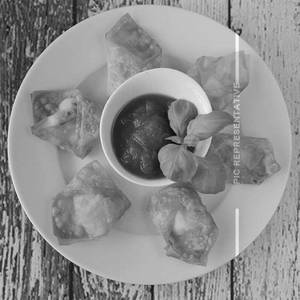 Veg Wonton Fry with Hot Garlic Sauce