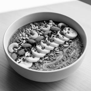 Choco peanut butter oats bowl