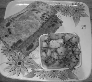 Aloo jeera with 2 plain paratha