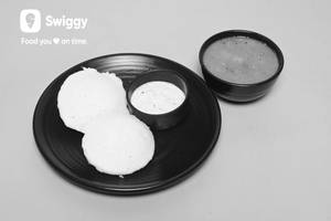 Rava Idli [2 Pieces] With Sambhar