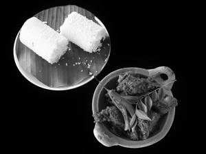 Puttu chicken fry combo