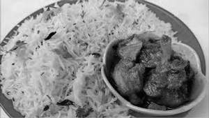 Jeera rice with chicken kosha