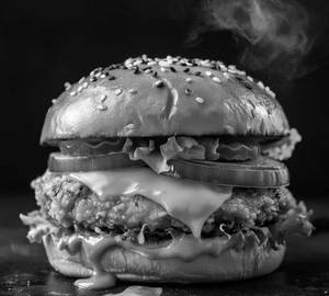 Cheesy Schezwan Burger