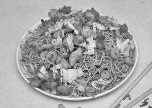 Mix Chow Hakka [ Egg, Chicken, Prawn ]