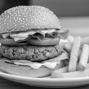 Veg Burger+French Fried                                           