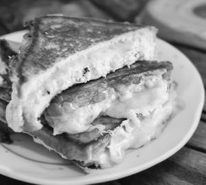 Grilled egg and cheese sandwich