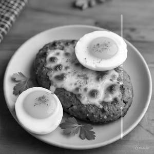 Cheese Green Boiled Tikka 2 Eggs                                            