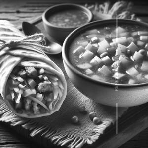 Veg shawrma + veg manchow soup
