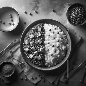 Special Matar Paneer + Rice