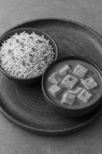 Jeera Rice with Paneer butter Masala 