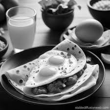 Egg omelette and Phulka                   