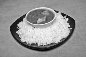 Plain Rice with Chicken Curry [2 Pieces]