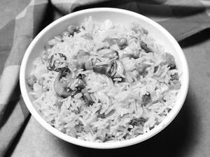 Pork Mushroom Green Peas Rice