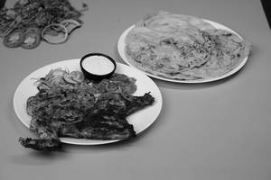 Barbeque Chicken Al Faham With Porotta Combo