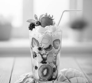 Mix Fruit Cocktail Milk Shake. ( Trophical )
