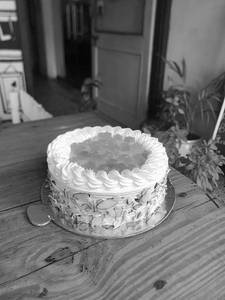 Eggless Bento Pineapple Almond Cake