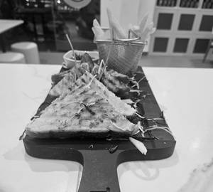 Veg Cheese Sandwich with Fries