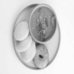 Plate Idly + Single Wada [sambar]