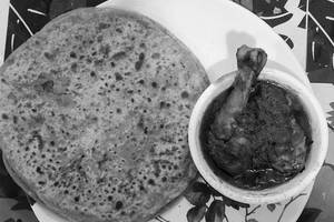 Aloo Paratha With Chicken Curry