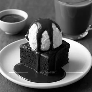 Vanilla with Hot Chocolate Sauce