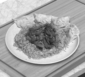 Pork Fried Rice+Pork Momo 4 Pieces