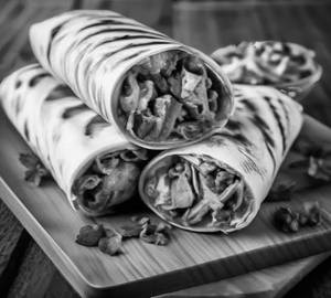 Barbeque chicken shawarma
