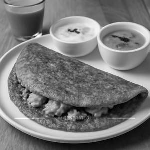 Palak Garlic Masala Dosa