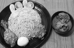 Chicken Biryani With  Chicken Kasa( 3 Piece) Combo
