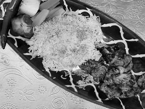 Joojeh Kabab Lamb  With Saffron Rice- Persian