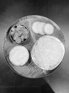 White Rice With Paneer Curry (250Ml) + Curd Rice (250)Ml
