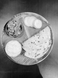 3 Phulka With Chicken Fry 250 Ml And Curd Rice 250 Ml