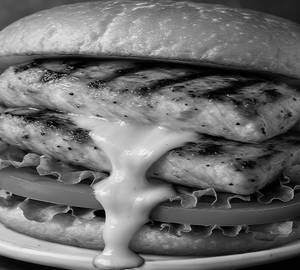 Cheese burst chicken sandwich