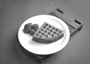 Burst Of Strawberry With Cream Cheese Waffle