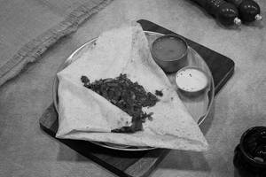 Mushroom Masala Dosa