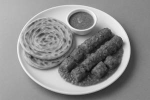 Laccha Paratha(2 Pcs) + Chicken Seekh Kebab Masala