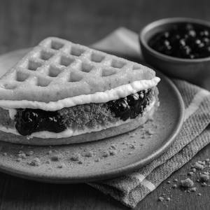 Blueberry Cheesecake Waffle Sandwich