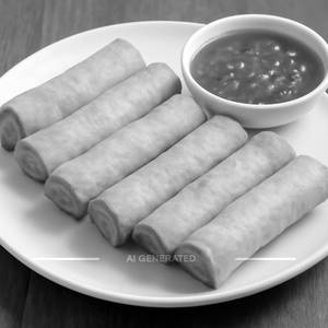Spring Roll With Schzewan Sauce ( 8 Pcs)