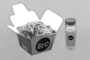Triple Schezwan Chicken Noodles (little Box) + Lemon Grass Iced Tea