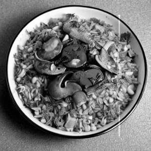 Corn Mushroom Garlic Rice