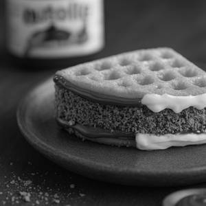 Nutella Cheesecake Waffle Sandwich