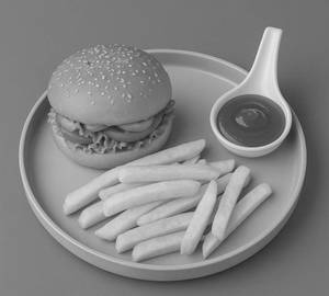 Burger + French Fries