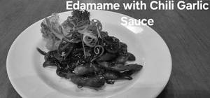 Edamame With Sea  Chili Garlic