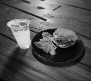 Cheesy paneer burger combo