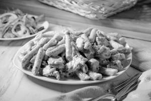 Creamy Basil Pesto Penne Pasta