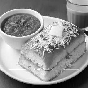 Masala Pav With Bhaji [Butter Cheese]