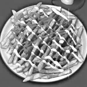 Cheesy barbeque fries