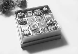 16 cavity dry fruit sweets box