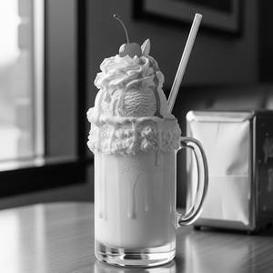 Vanilla Shake With Ice Cream