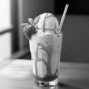 Strawberry Shake With Ice Cream
